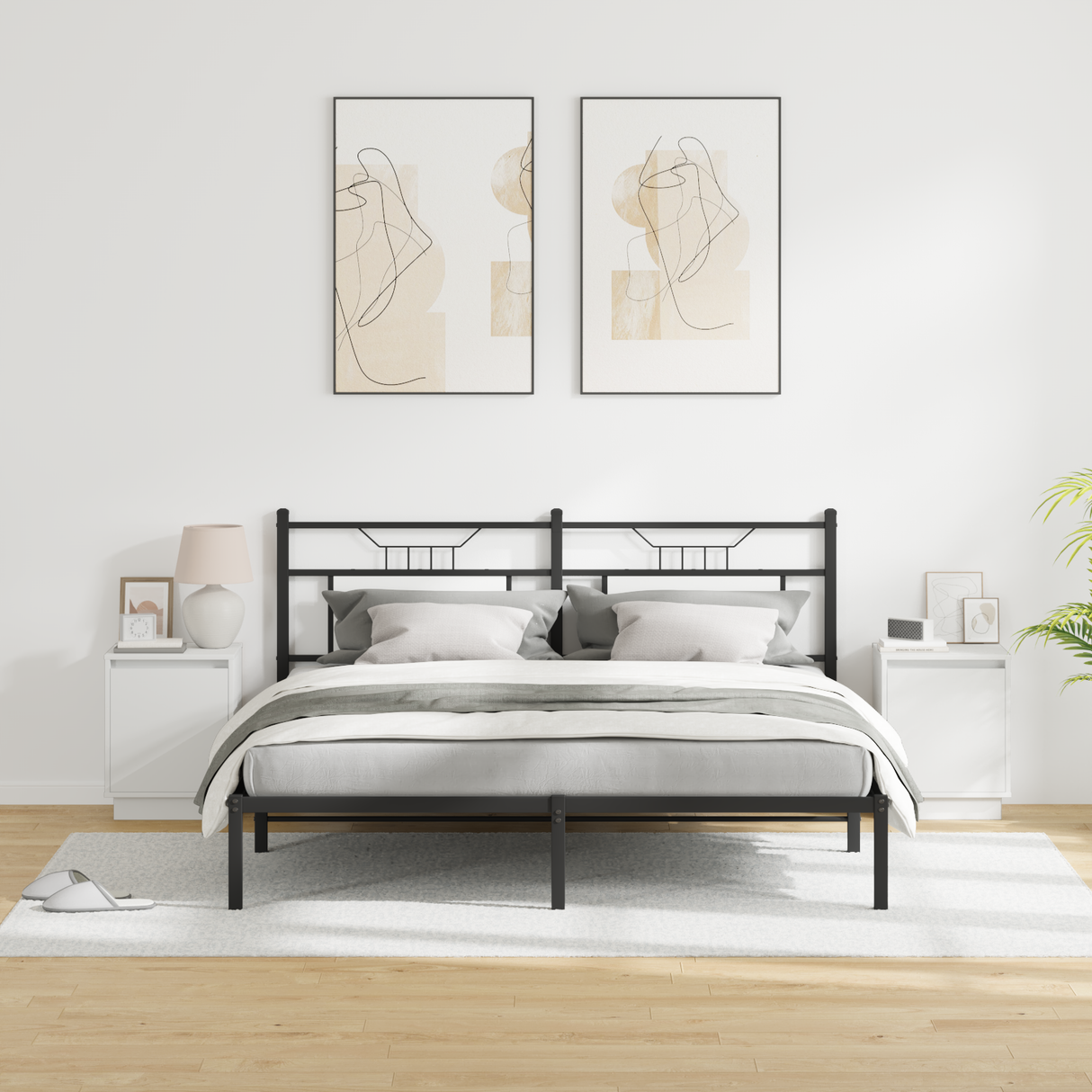 Bedside Cabinet 2 pcs White 39 x 34,5 x 50 cm Engineered wood