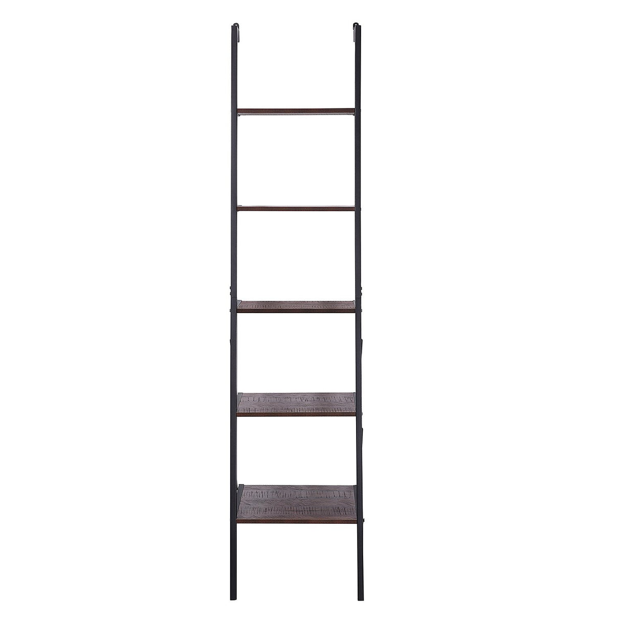 Sarantino Amelia 5-Tier Ladder Shelf in Walnut