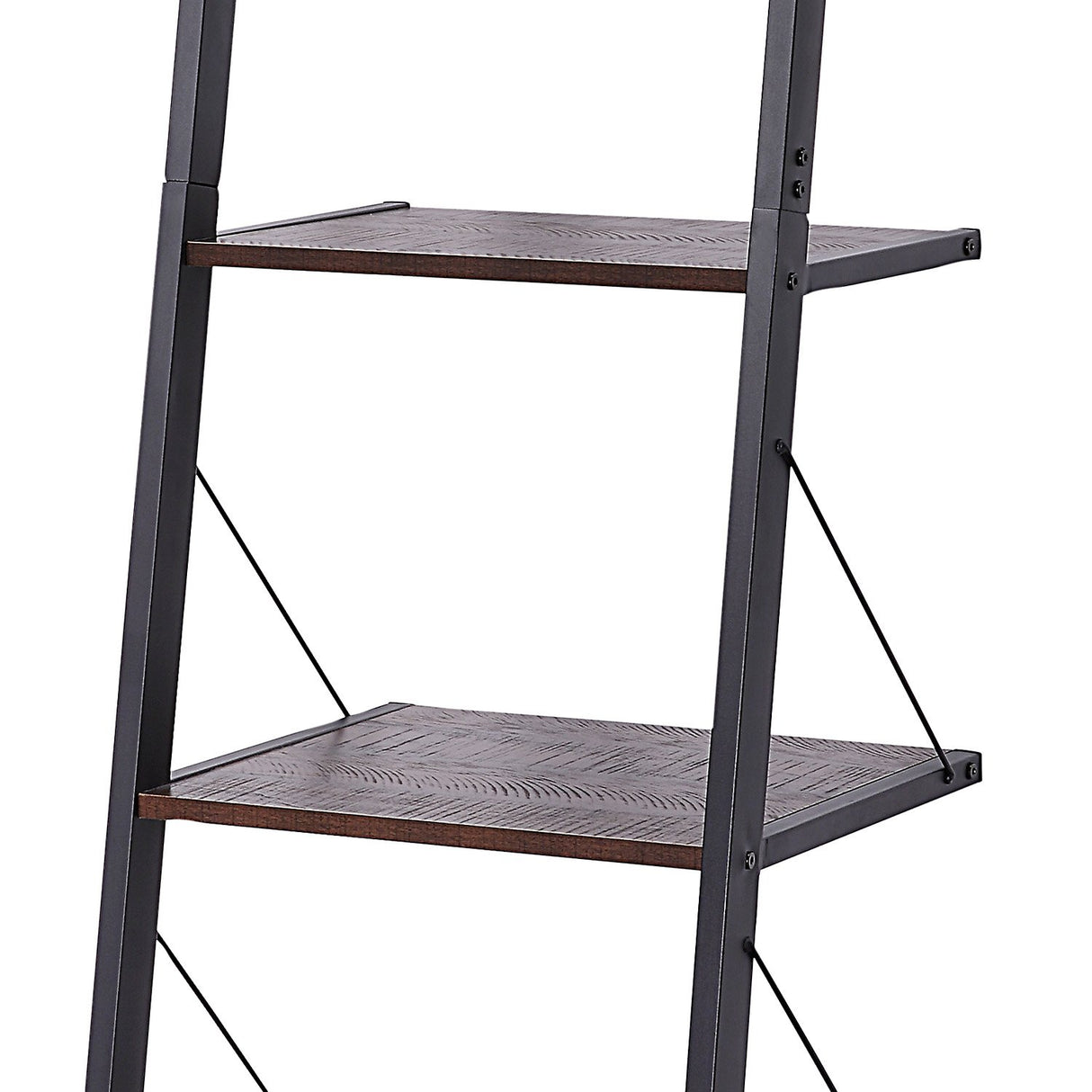 Sarantino Amelia 5-Tier Ladder Shelf in Walnut