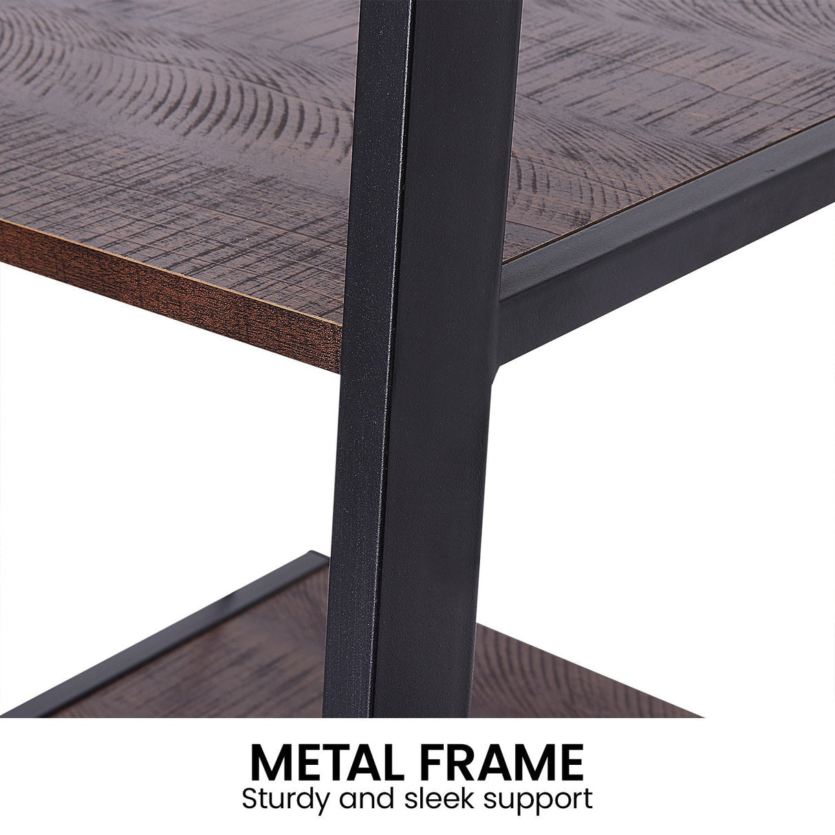 Sarantino Amelia 5-Tier Ladder Shelf in Walnut