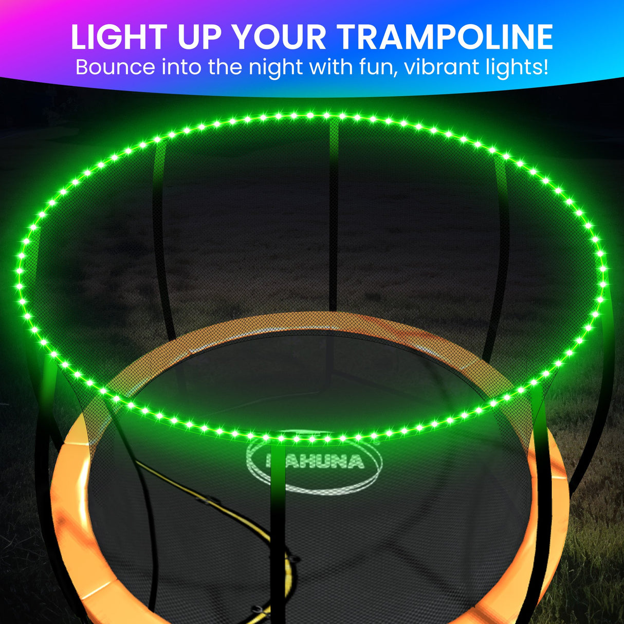 Kahuna LED Kit Suits 14ft-16ft Trampolines Multi-Colour Smart Motion Sensor Lighting with 16 co