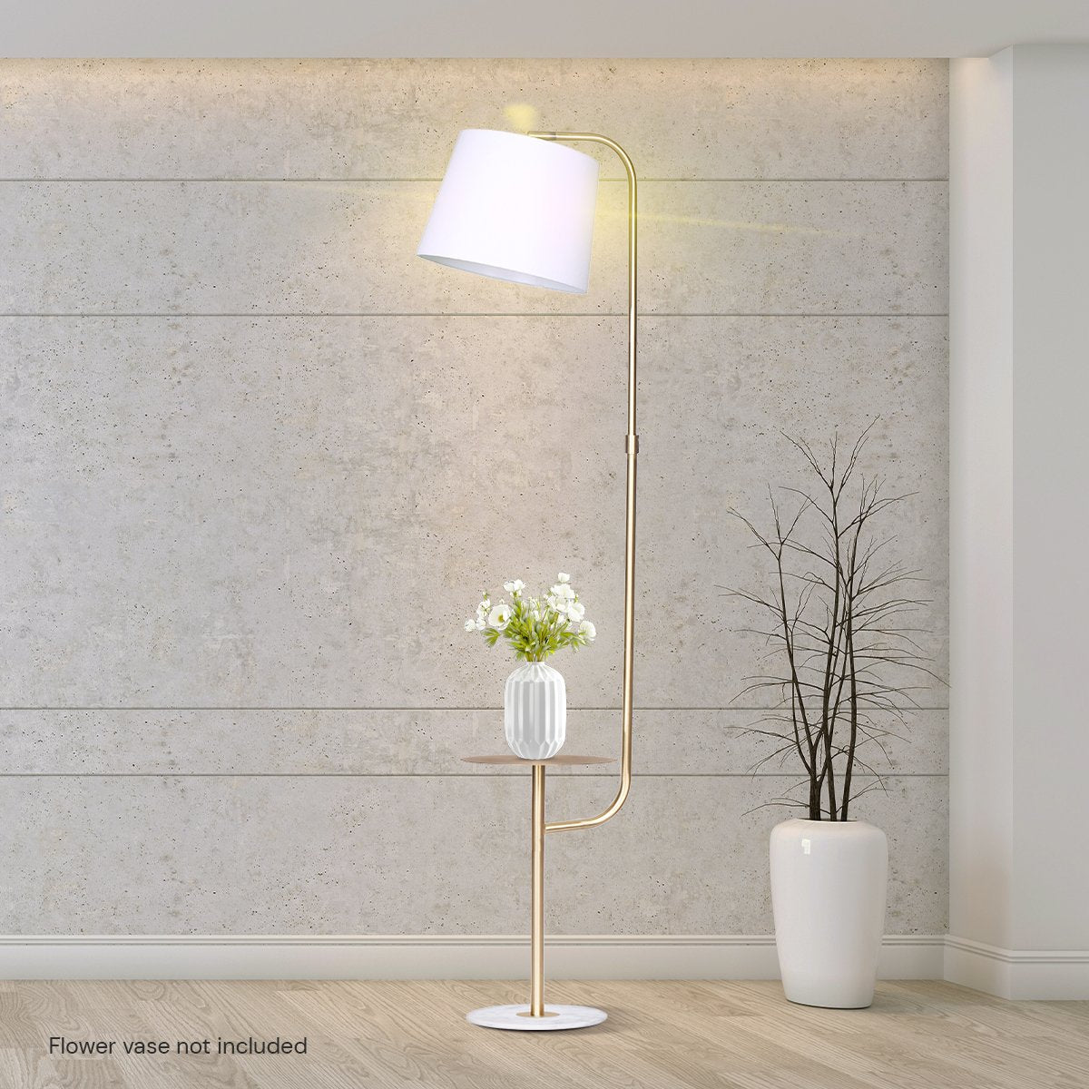 Sarantino Floor Lamp with Metal End Table