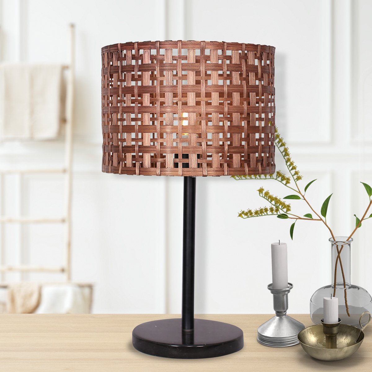 Sarantino Rattan Desk Lamp