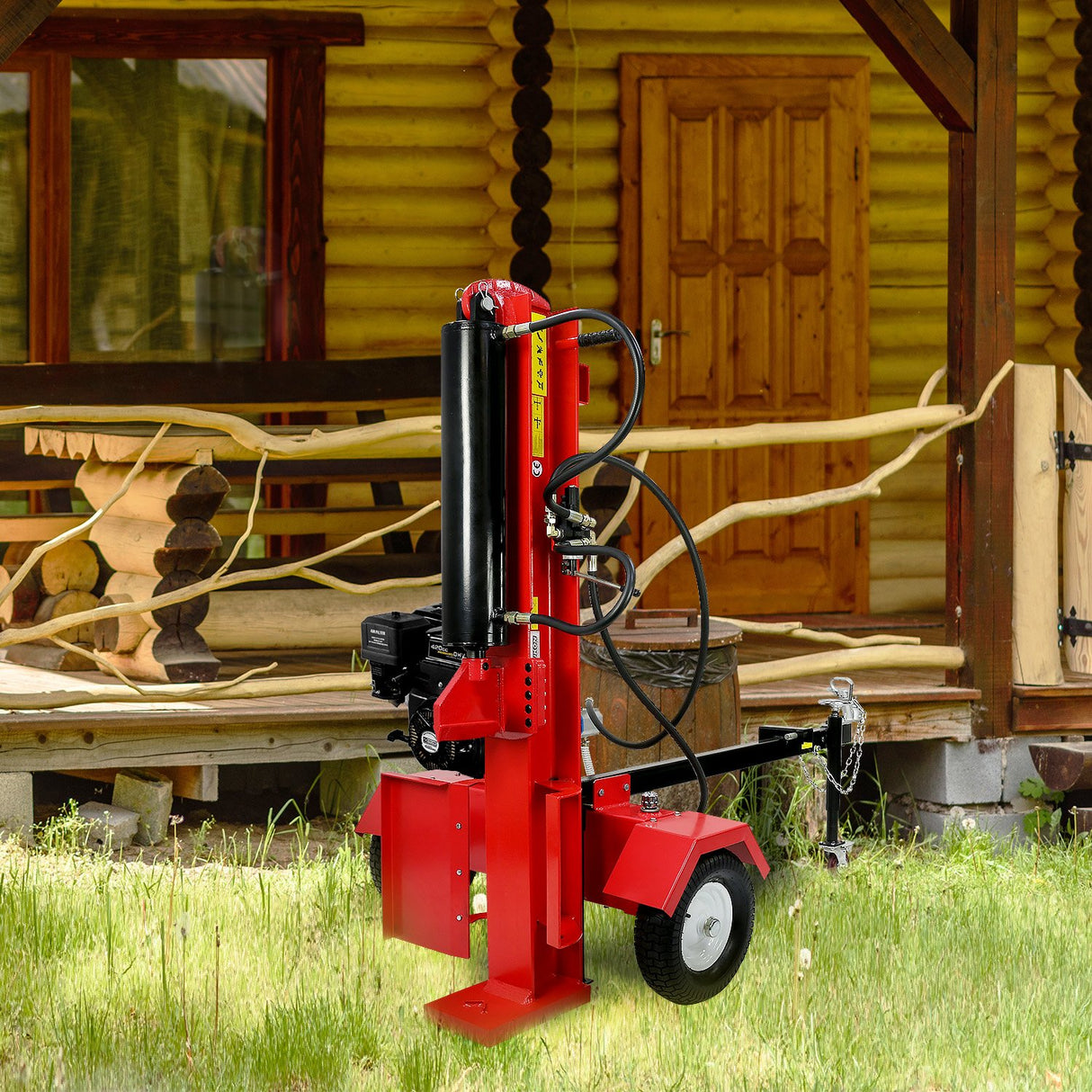 Yukon 60 Tonne Petrol Hydraulic Log Splitter 420cc Vertical and Horizontal