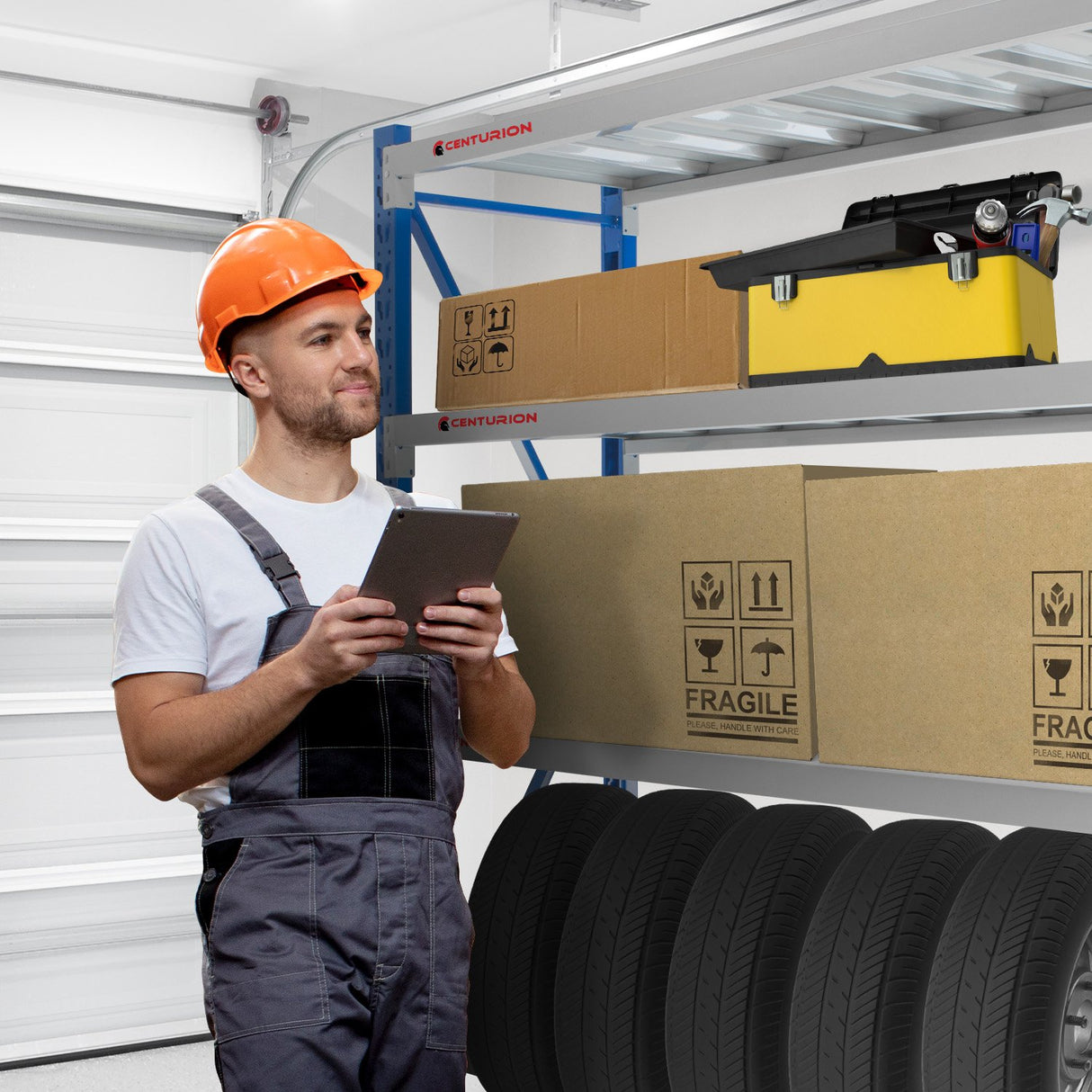 Centurion Standard 1 Bay 1M Wide Long-Span Garage Shelving 400kg