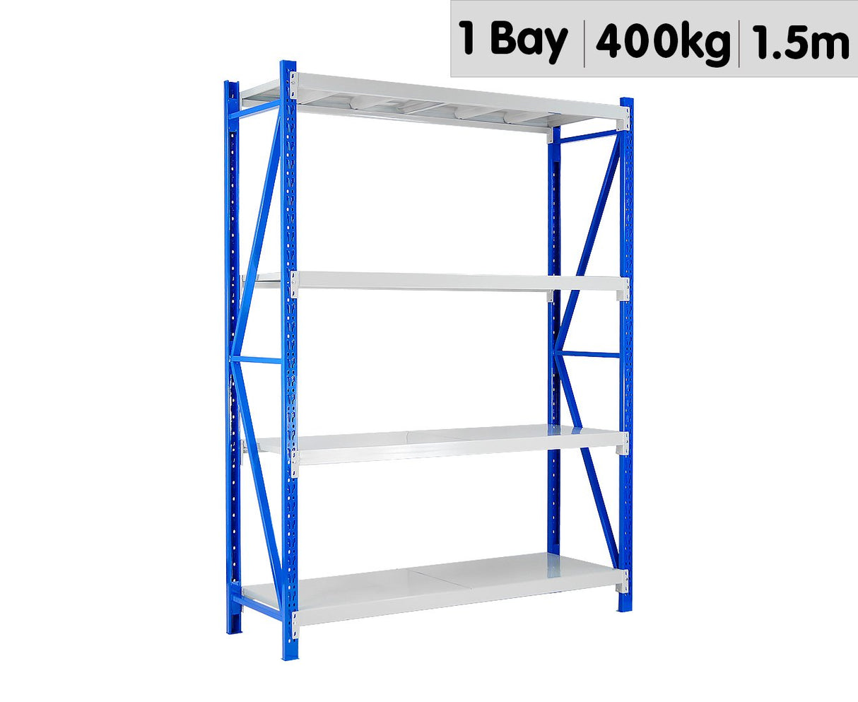 Centurion Standard 1 Bay 1.5M Wide Long-Span Garage Shelving 400kg