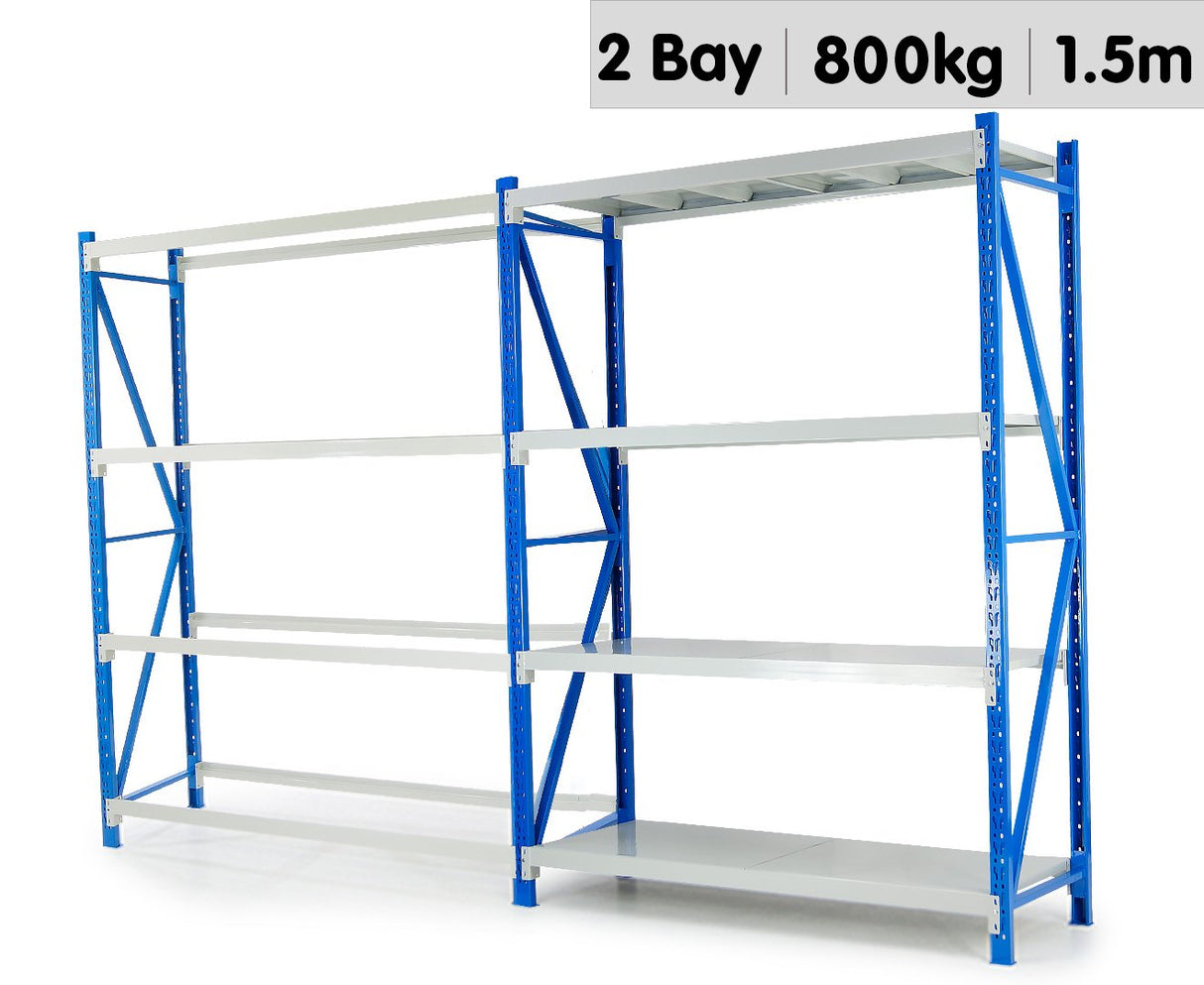 Centurion Standard 2 Bay 1.5M Wide Long-Span Garage Shelving 400kg