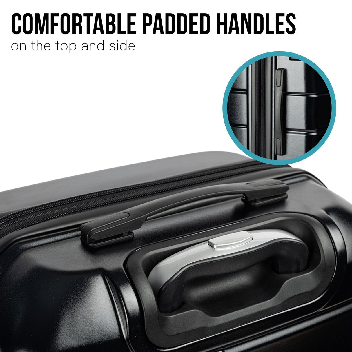 Olympus Artemis 24in Hard Shell Suitcase ABS+PC - Jet Black