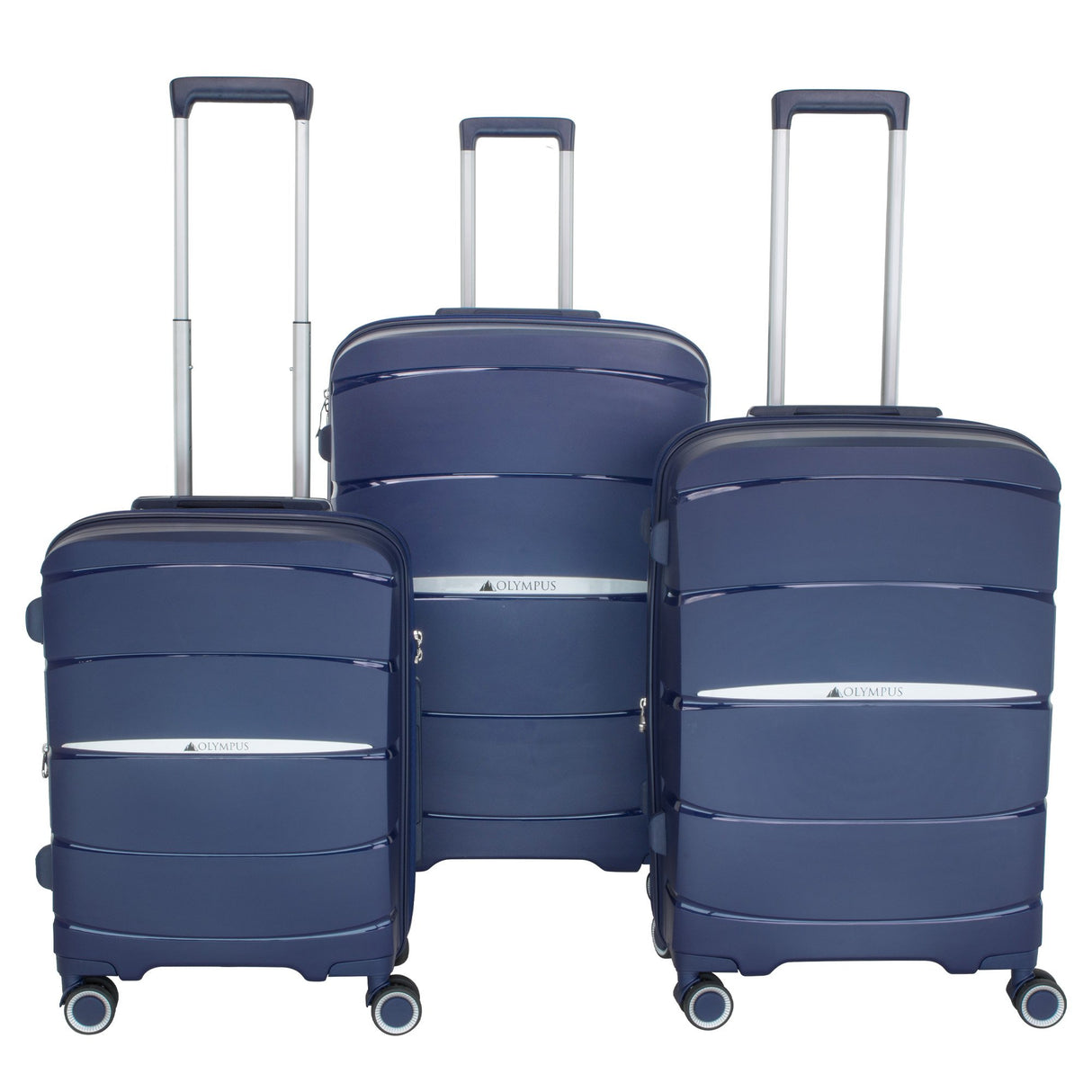 Olympus 3PC Eos Luggage Set Hard Shell Suitcase ABS+PC - Blue