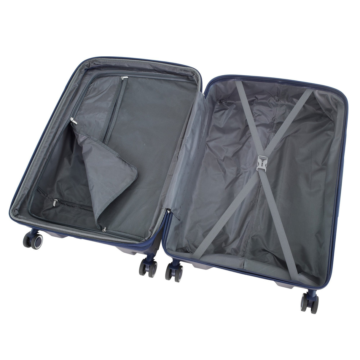 Olympus 3PC Eos Luggage Set Hard Shell Suitcase ABS+PC - Blue