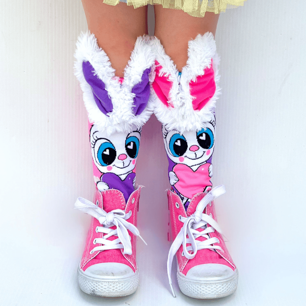 MADMIA Funny Bunny Socks With Ears Toddler Ages 3 - 5-2006733342799695874