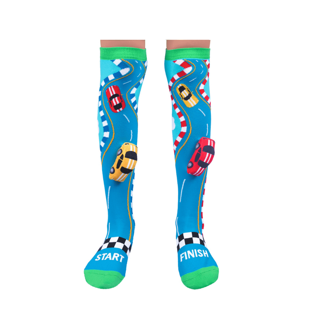 MADMIA Racing Cars Socks With Plush Cars Kids & Adults Age 6 - 99-2006733343613390848