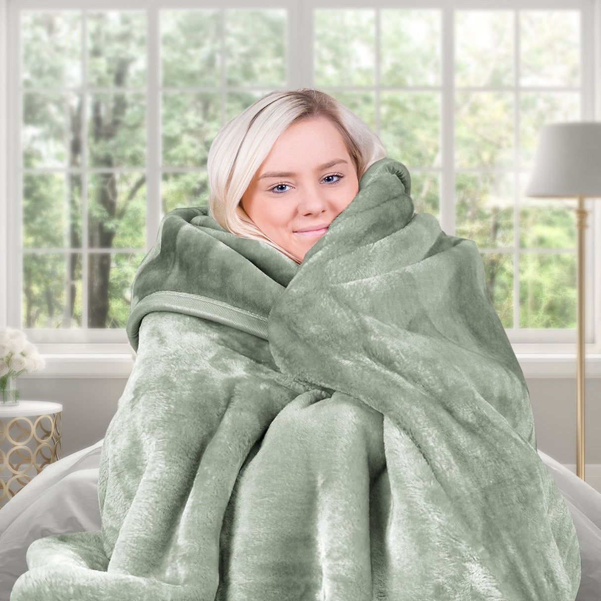 Laura Hill 600-GSM Mink Blanket Queen Size Double-Sided Soft Plush Bed Faux Throw Rug 220 X 240
