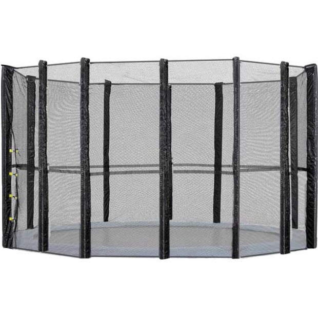 10ft Trampoline Replacement Safety Pad and Net Round 8 Poles Blue