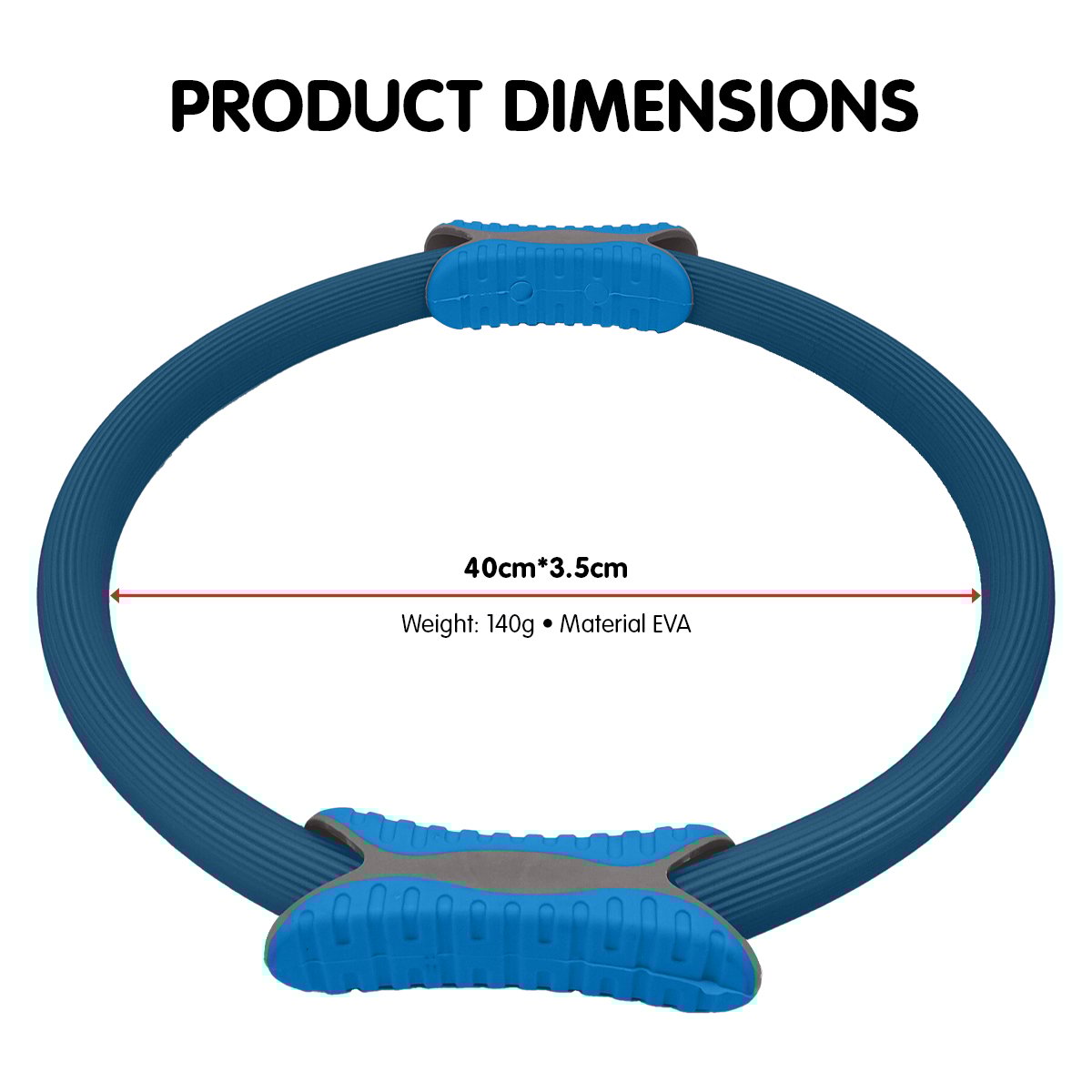 Powertrain Pilates Ring Band Yoga Home Workout Exercise Band - Blue