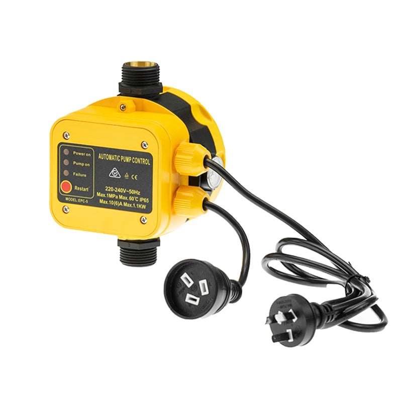 Automatic Water Pump Pressure Controller Switch - Yellow