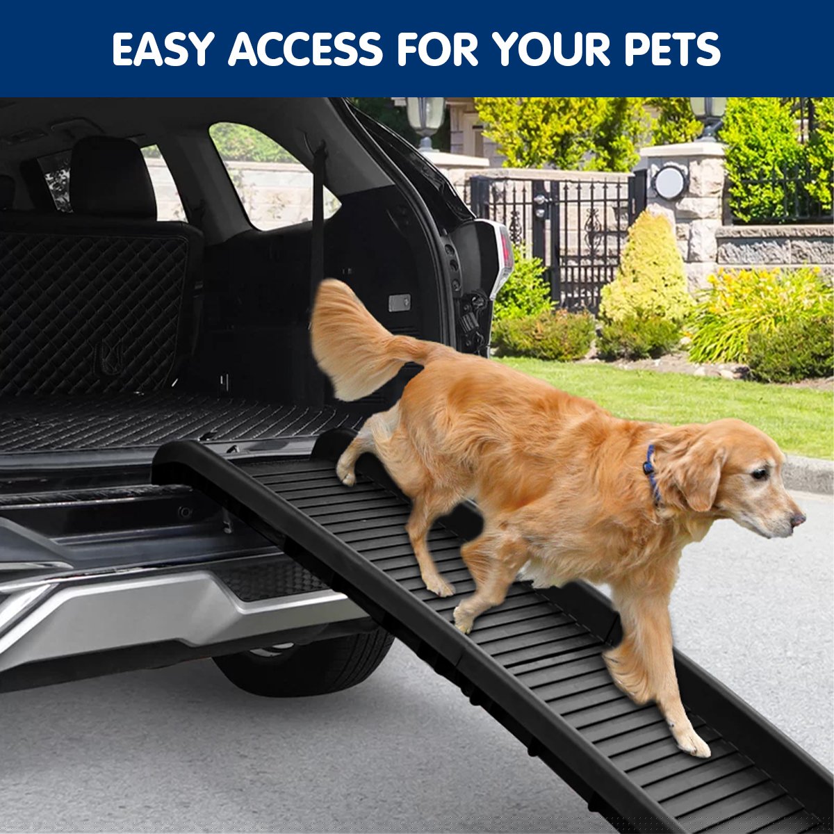 Furtastic Foldable Pet Stairs Dog Ladder Cat Ramp for Indoor Outdoor Steps