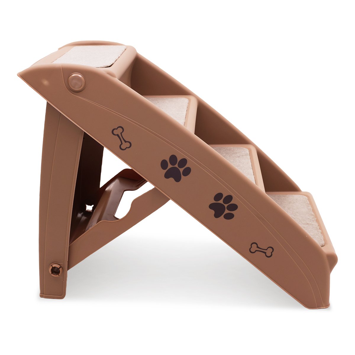 Furtastic Foldable Pet Stairs 50cm Dog Ladder Cat Ramp with Non-Slip Mat for Indoor Outdoor