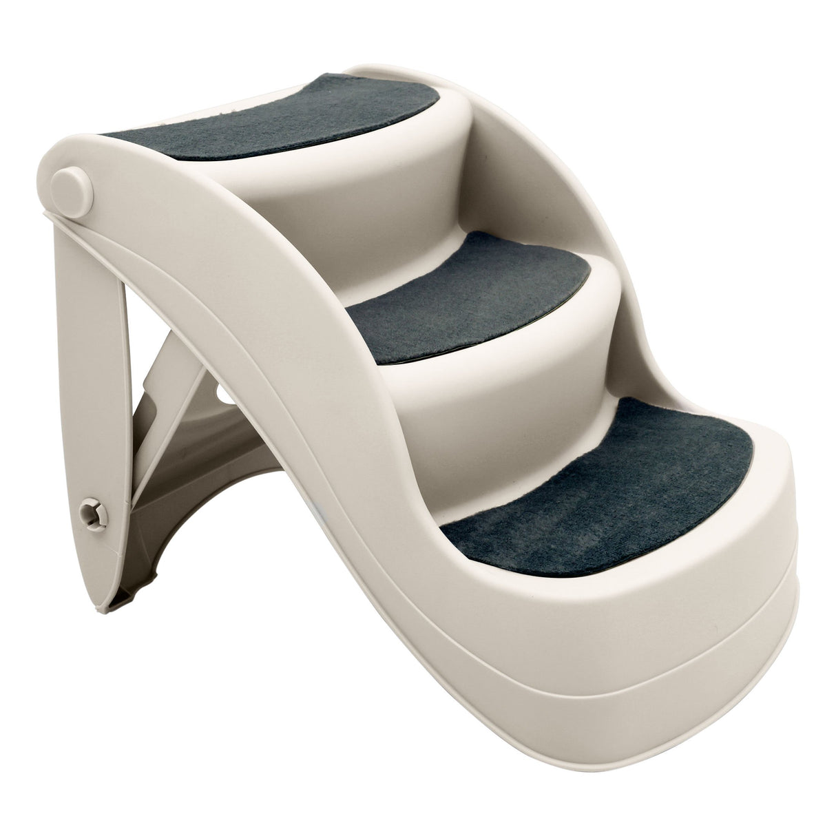 Furtastic 38cm Foldable Dog Cat Pet Stairs Ramp - White
