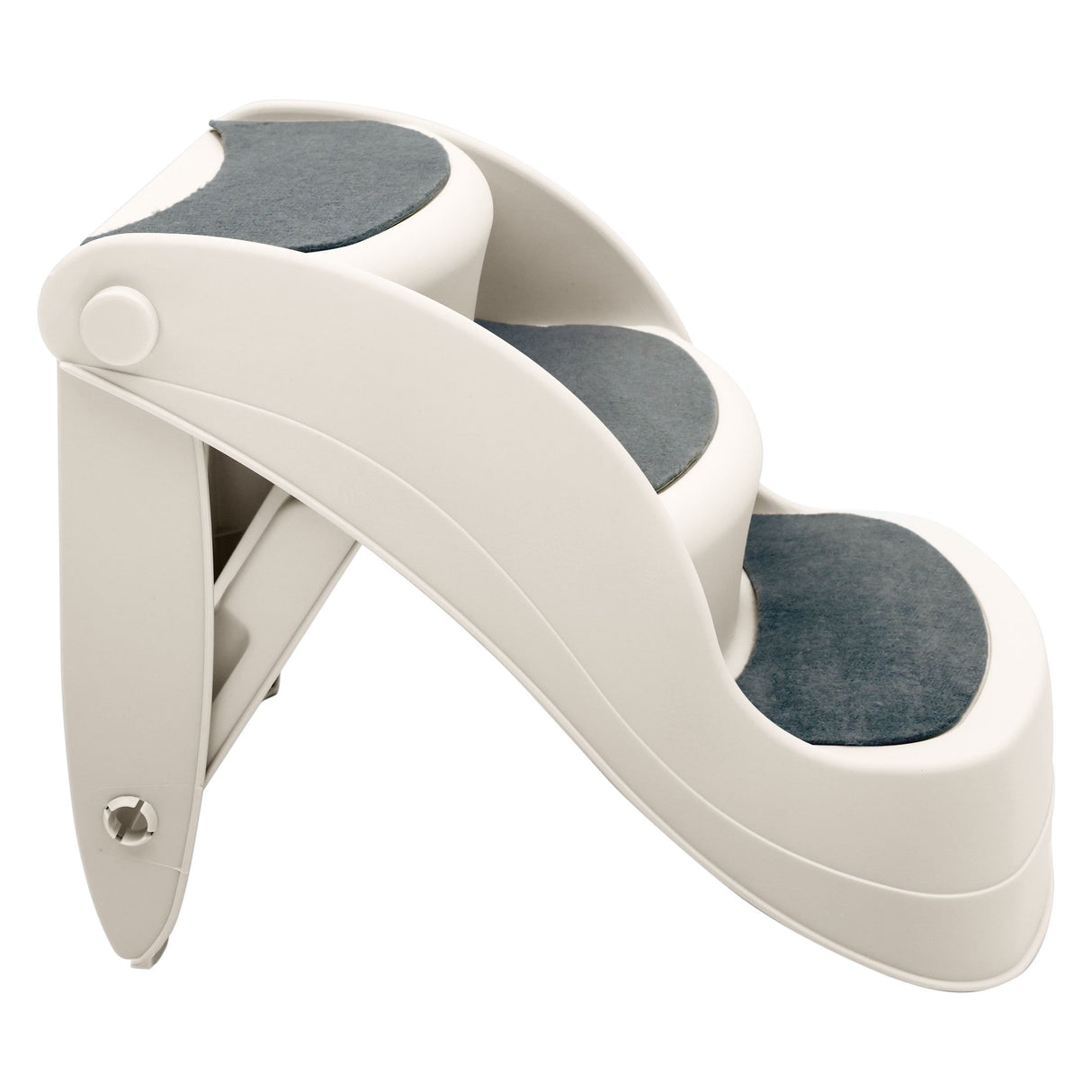 Furtastic 38cm Foldable Dog Cat Pet Stairs Ramp - White