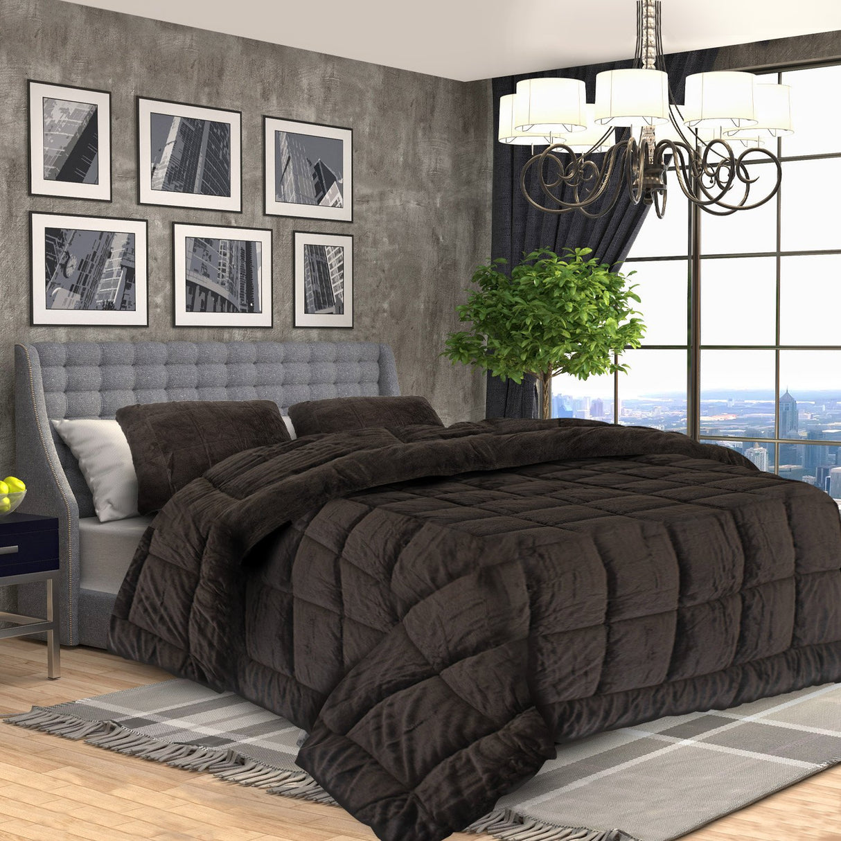 Laura Hill 500GSM Faux Mink Quilt Comforter Doona - King