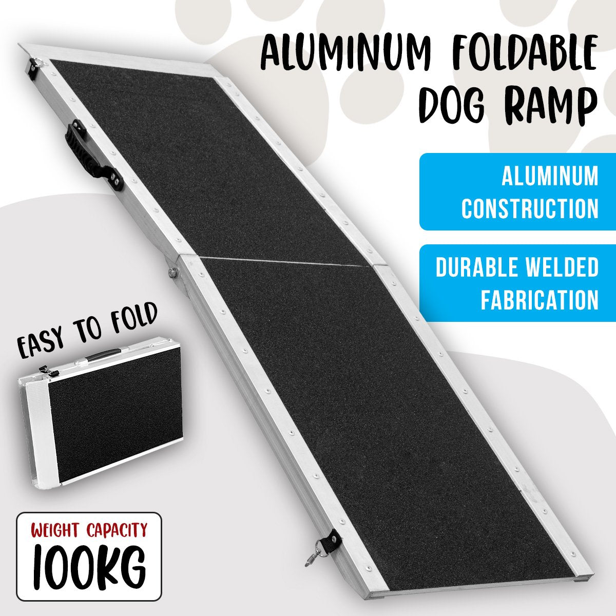 Furtastic Foldable Aluminium Dog Ramp - 122 x 38 cm
