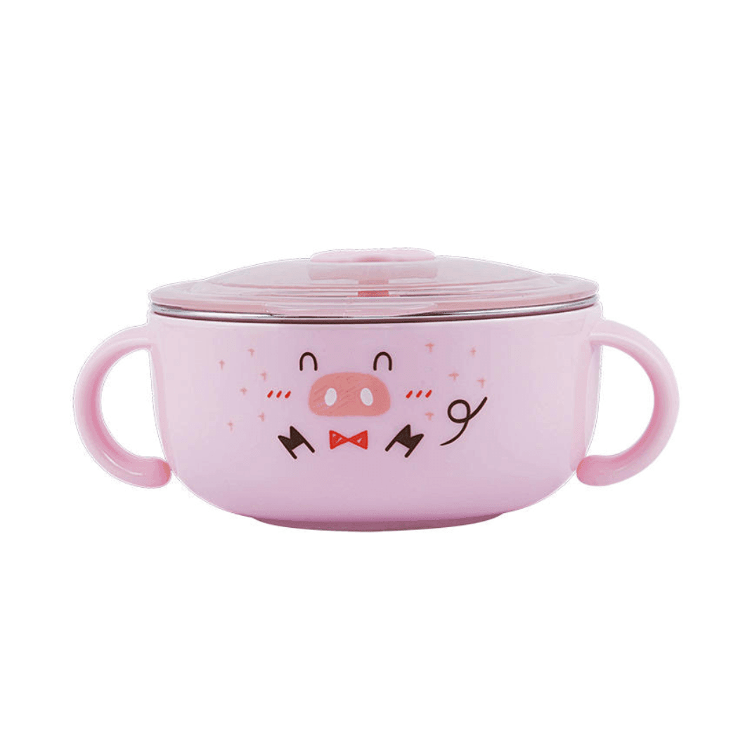Richell Stainless Steel Bowl 370ml Pink-2006733336713760768