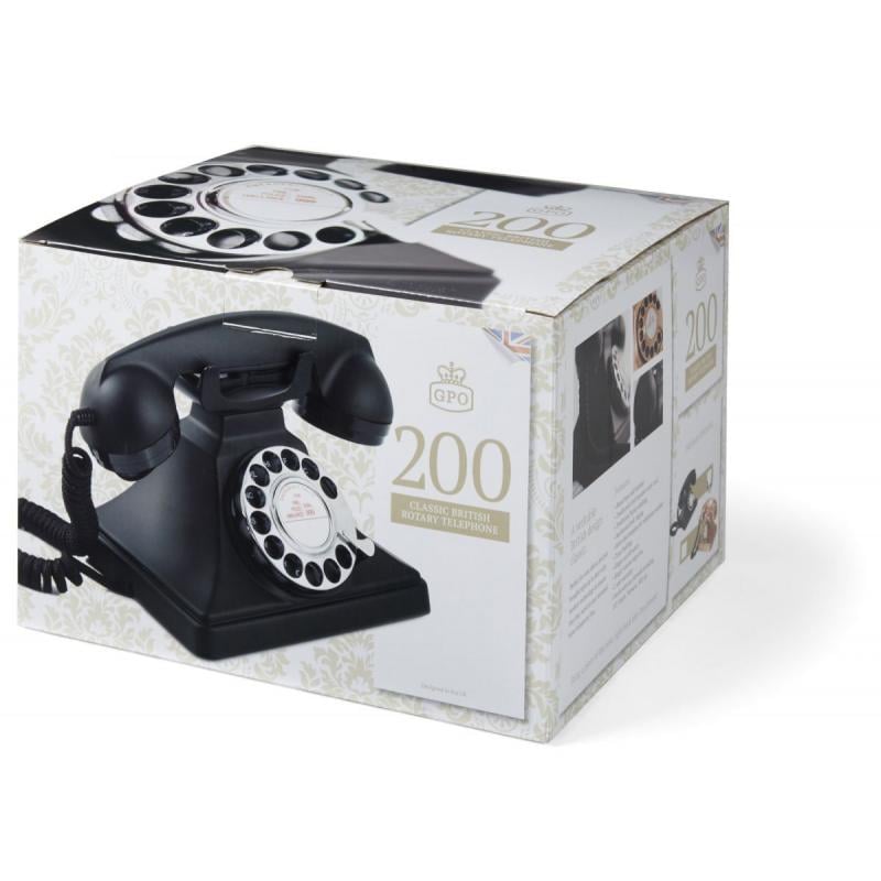 GPO 200 ROTARY TELEPHONE - BLACK