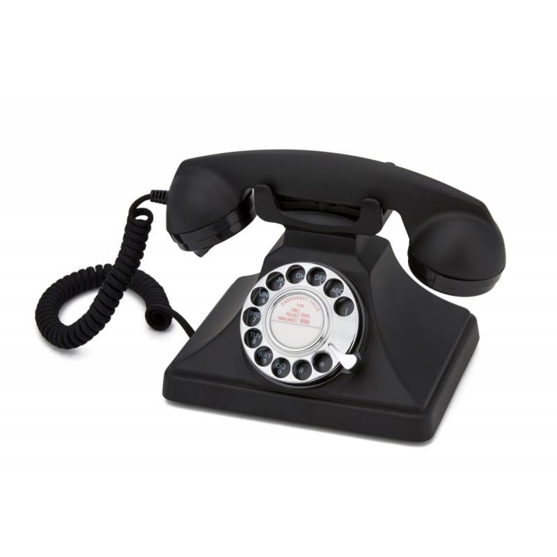GPO 200 ROTARY TELEPHONE - BLACK