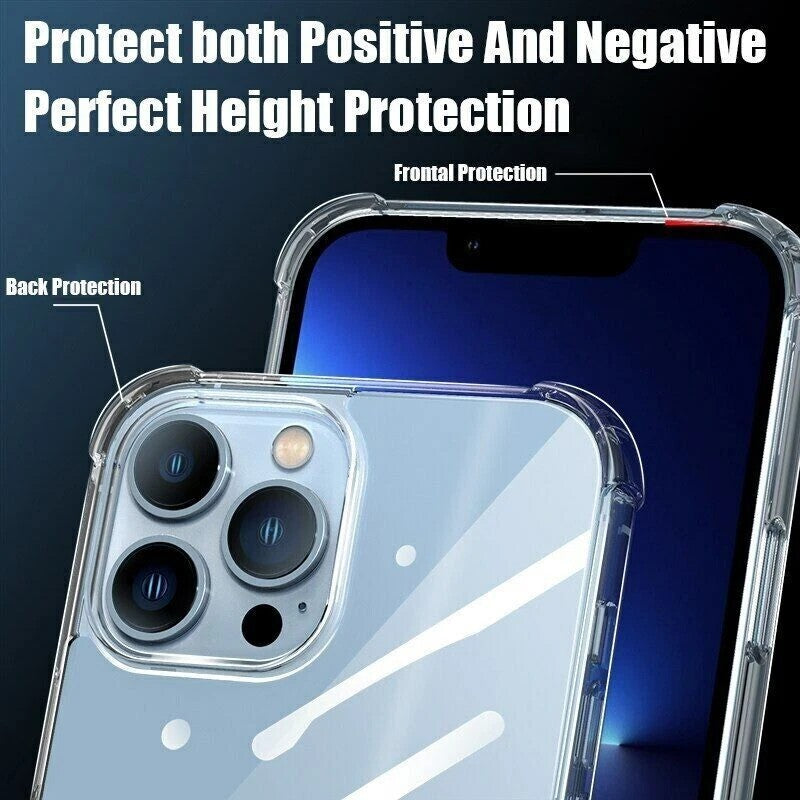 iPhone Case 17 16 13 11 15 14 12 Pro Max X XR 7 8 Plus SE Clear Shockproof Cover
