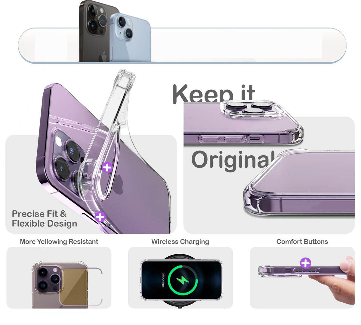 Clear Shockproof Bumper Back Case Cover For iPhone 14 13 12 11 Pro Plus MAX XR