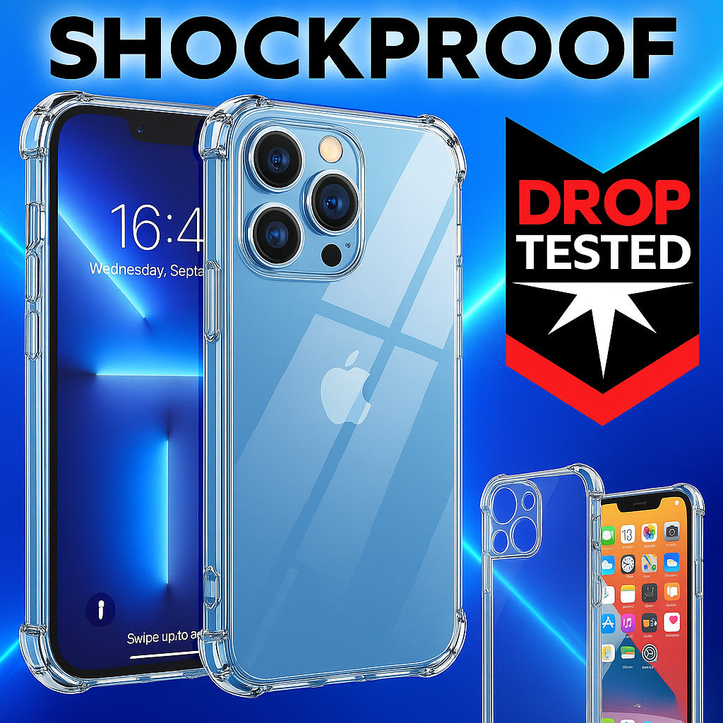 iPhone Case 17 16 13 11 15 14 12 Pro Max X XR 7 8 Plus SE Clear Shockproof Cover