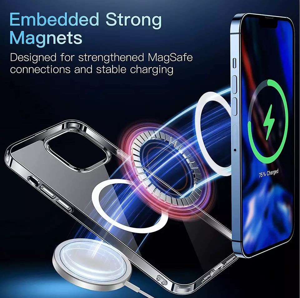 Magsafe iPhone Clear Cover Shockproof Non Slip Apple Case MagSafe