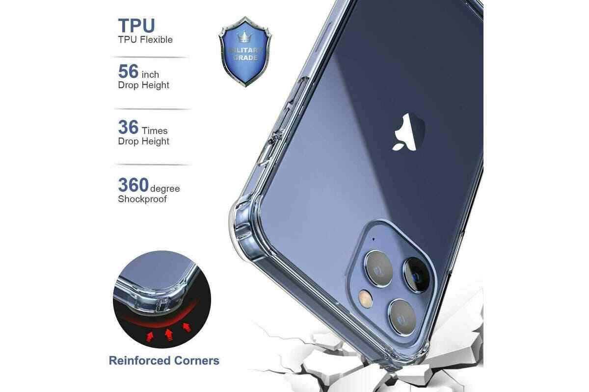 Clear Shockproof Bumper Back Case Cover For iPhone 14 13 12 11 Pro Plus MAX XR