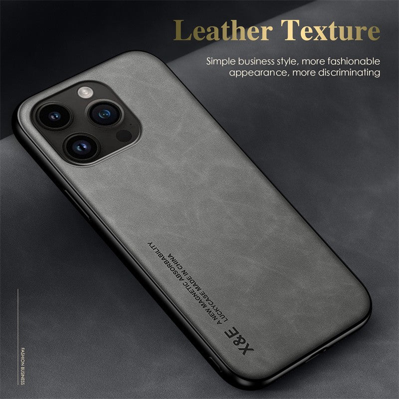 Leather Case For iPhone 17 Air 16 16e 15 14 13 12 Mini 11 Pro Max X SE 8 7 Cover