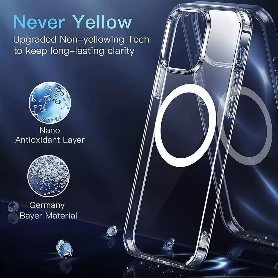 Magsafe iPhone Clear Cover Shockproof Non Slip Apple Case MagSafe