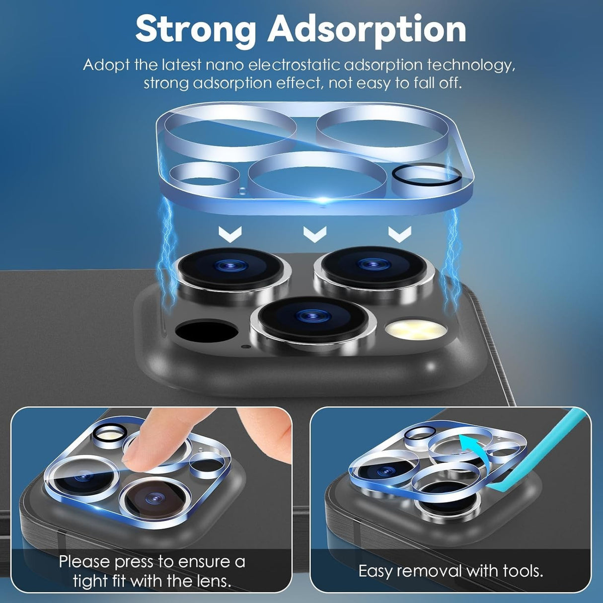 2X For iPhone 14 13 12 11 Pro Max Camera Lens Tempered Glass Screen Protector