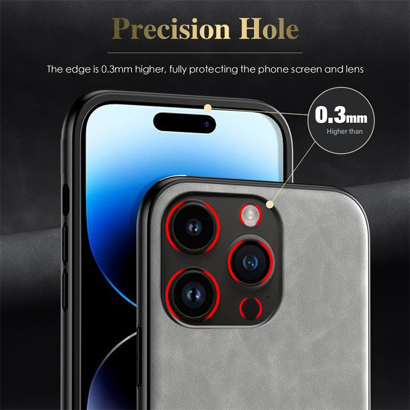 Leather Case For iPhone 17 Air 16 16e 15 14 13 12 Mini 11 Pro Max X SE 8 7 Cover