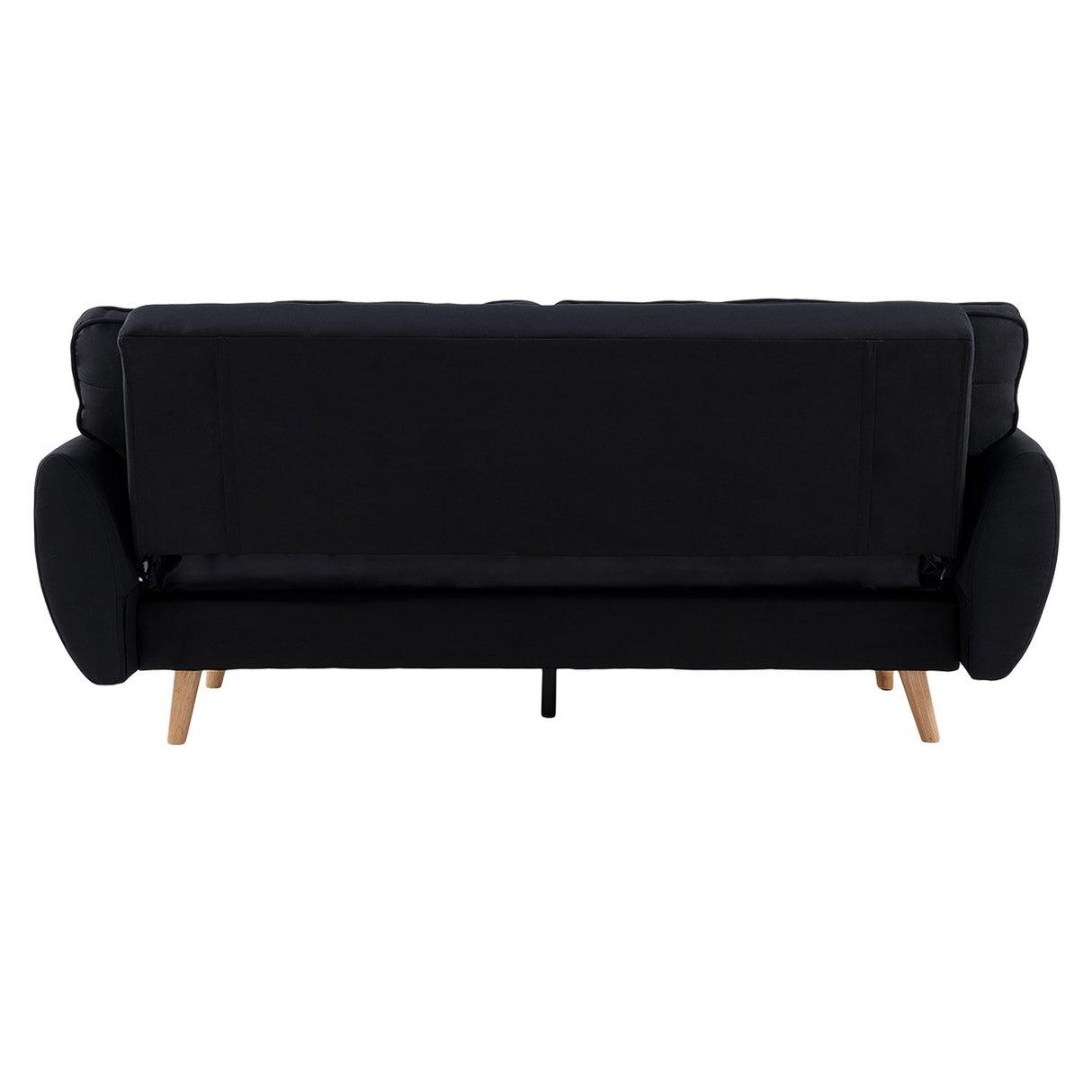 Sarantino 3 Seater Modular Linen Fabric Sofa Bed Couch Futon - Black