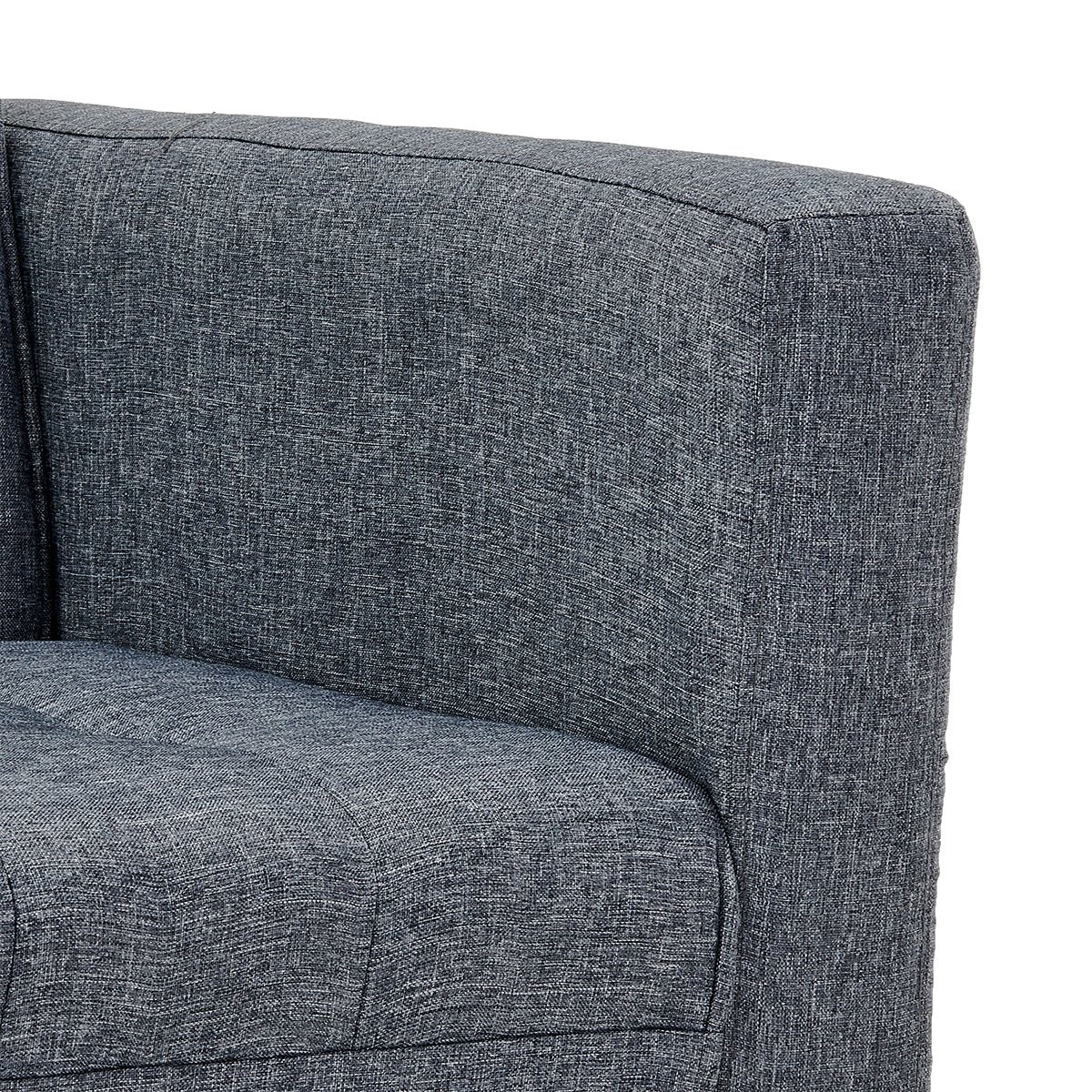 Sarantino 3-Seater Corner Wooden Sofa Bed Lounge Chaise Sofa Grey
