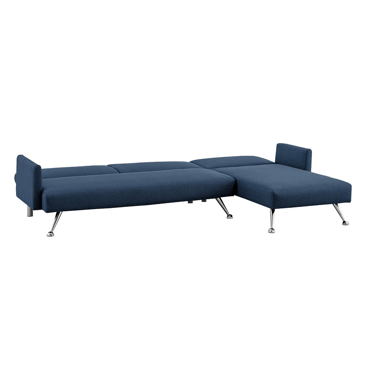 Mia 3-Seater Sofa Bed with Chaise & 3 Pillows by Sarantino - Blue