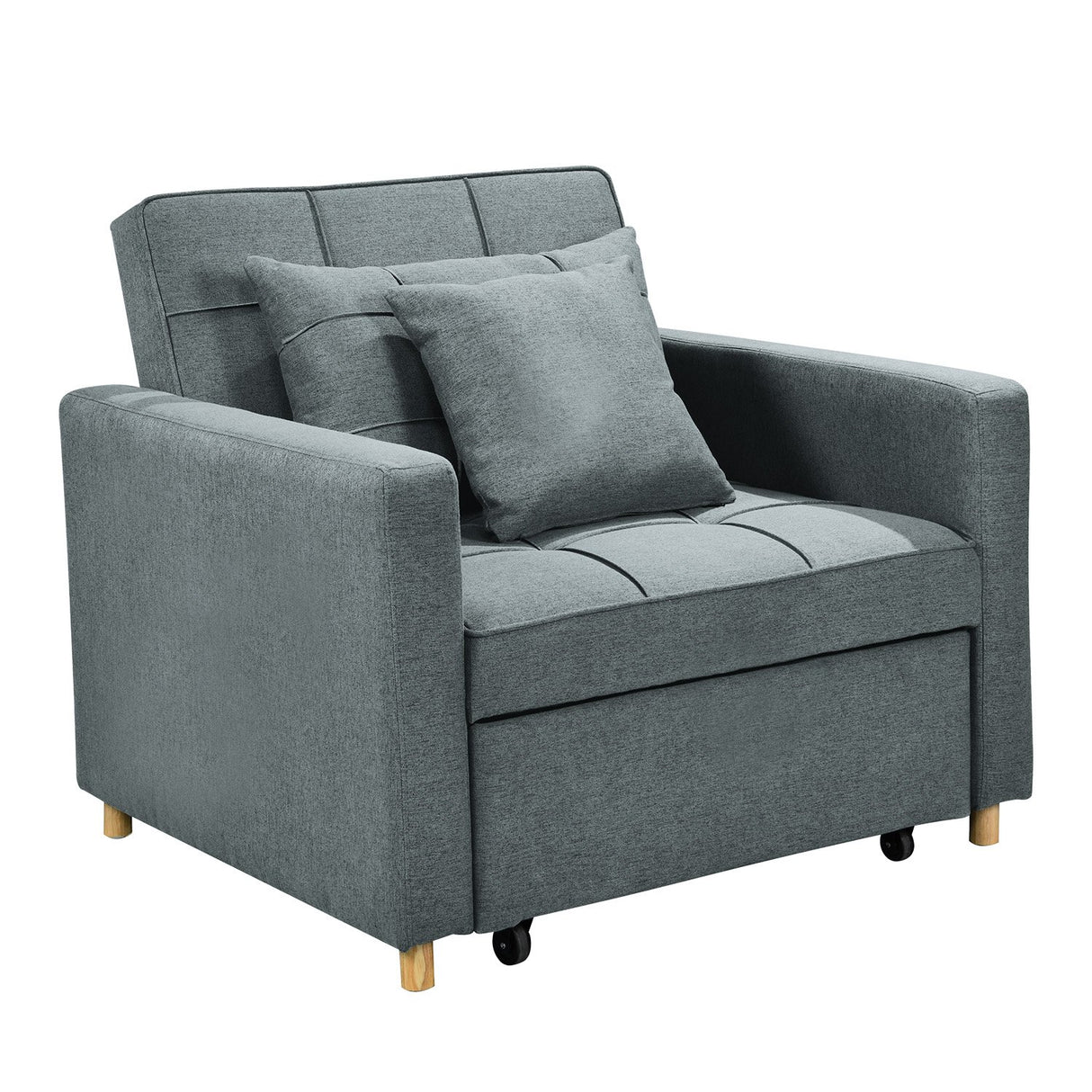 Suri 3-in-1 Convertible Sofa Chair Bed by Sarantino - Airforce Blue