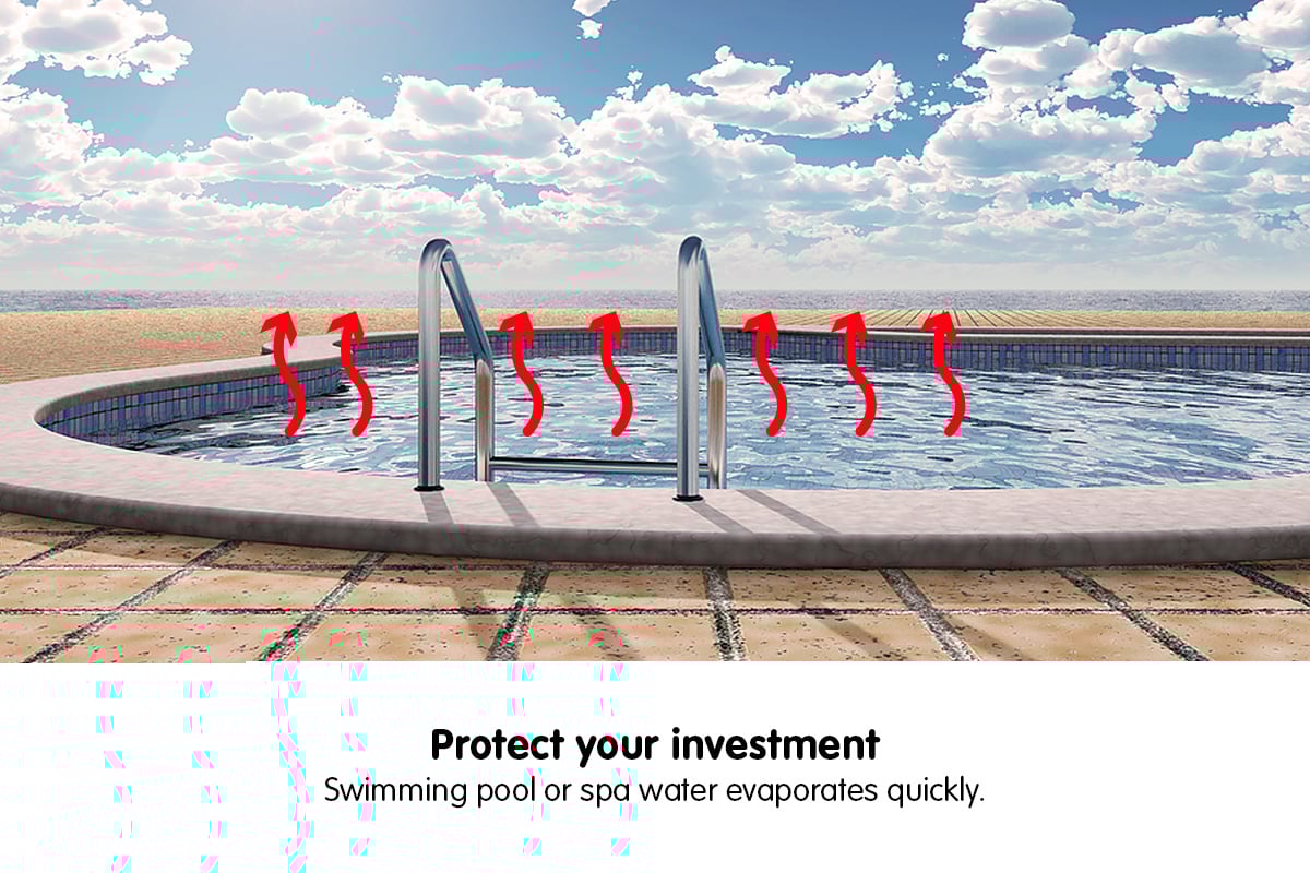 400 Micron Solar Swimming Pool Cover - Blue/Silver 10.5m x 4.2m