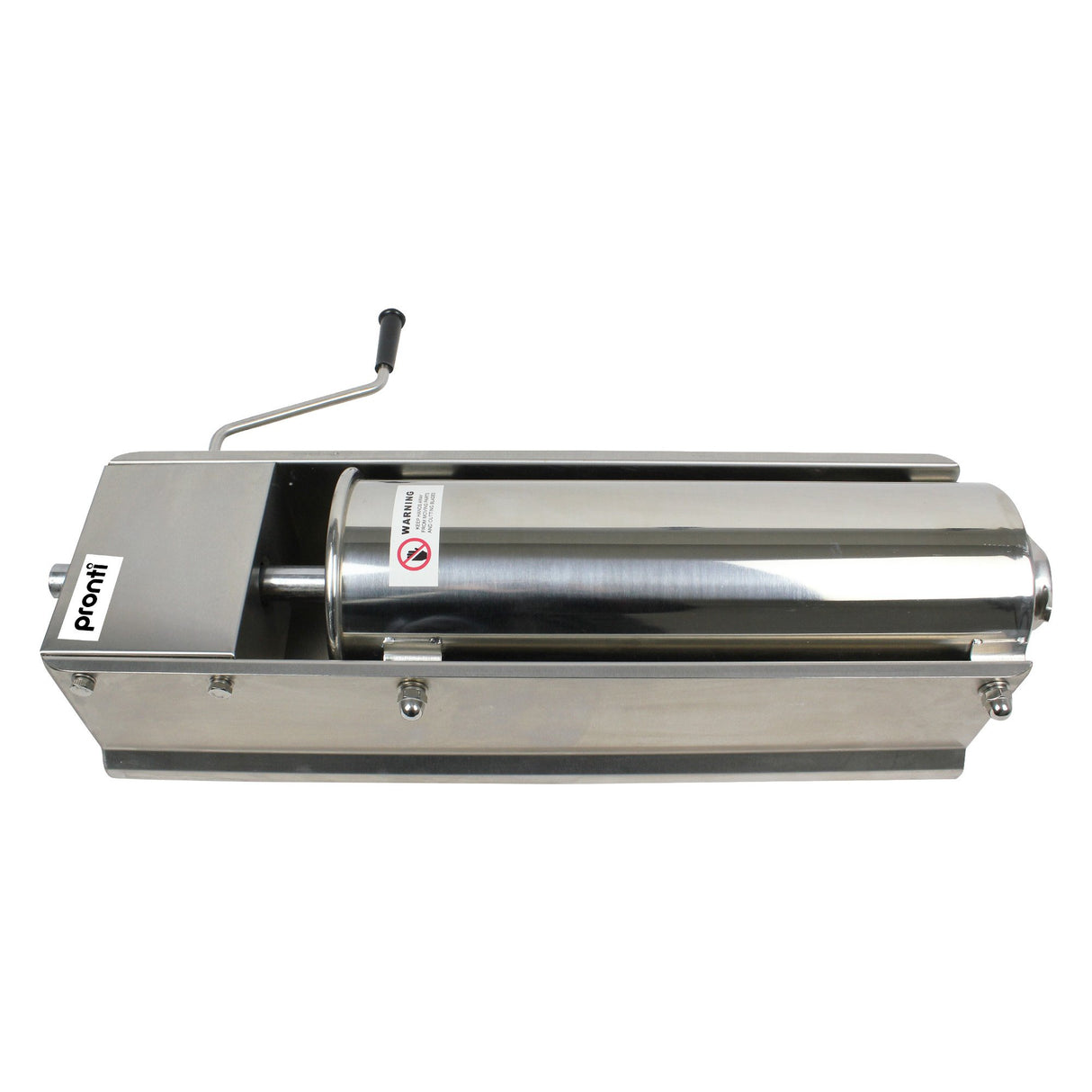 Pronti 5L Sausage Stuffer Stainless Steel with 4 Filling Tubes - Horizontal