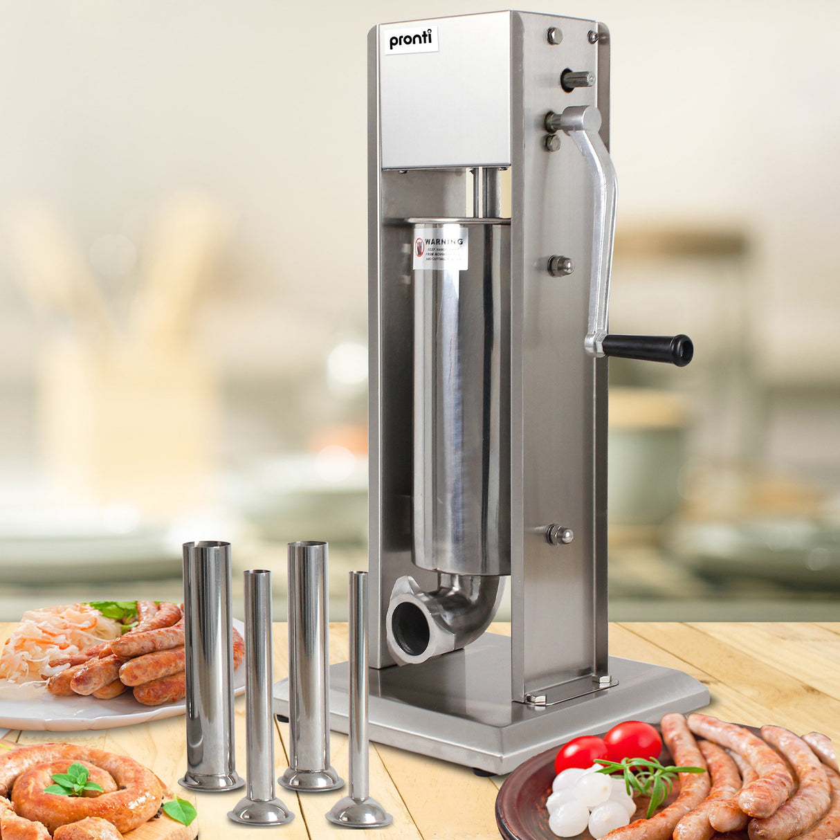 Pronti 5L Stainless Steel Vertical Sausage Stuffer