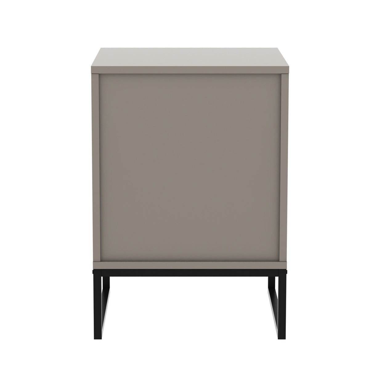 Sarantino Elton Fluted Bedside Table - Grey