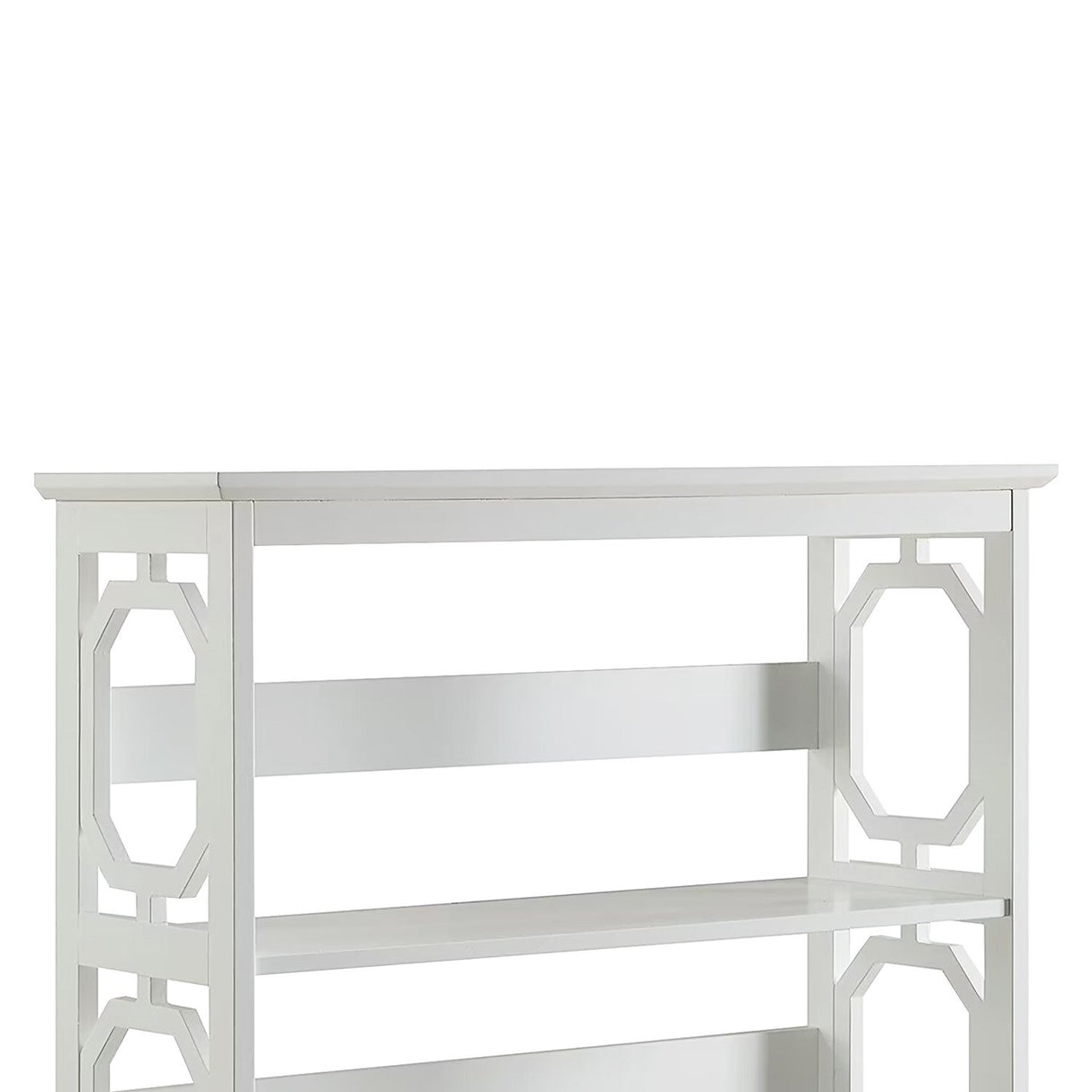 Sarantino Laurel 3-Tier Bookshelf Display Rack in White