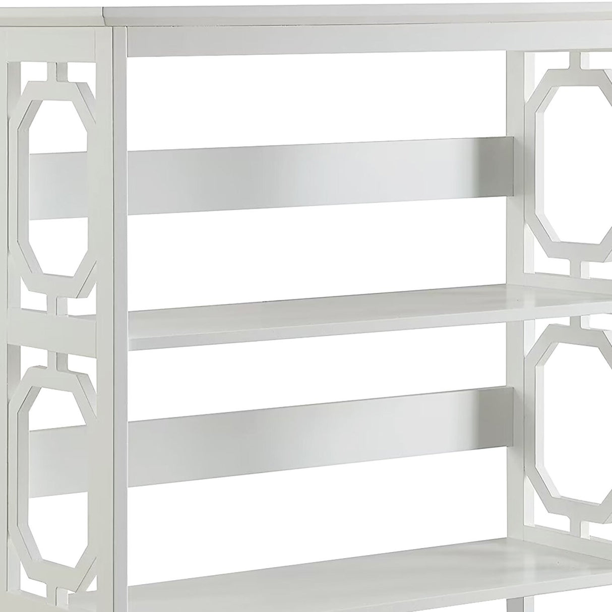 Sarantino Laurel 3-Tier Bookshelf Display Rack in White
