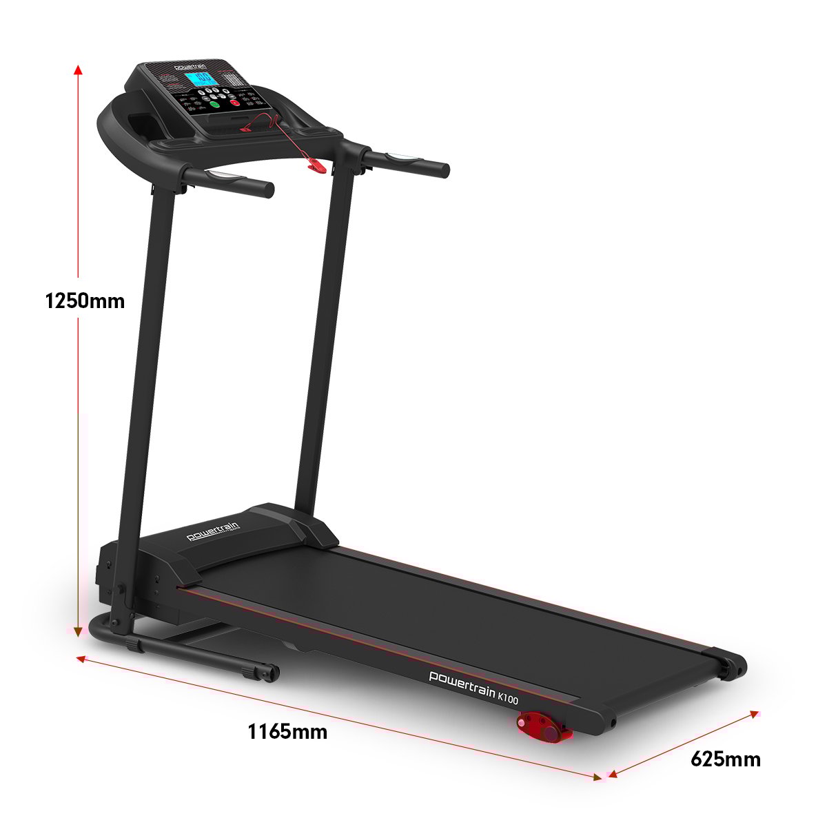 Powertrain K100 Electric Treadmill Foldable Home Gym Cardio