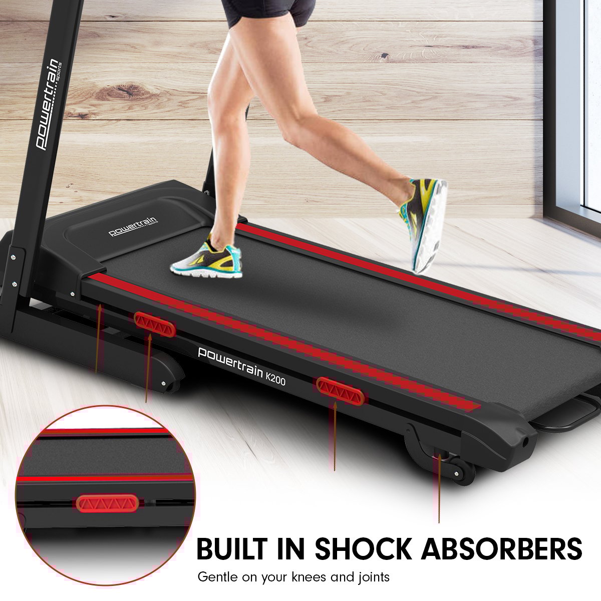 Powertrain K200 Electric Treadmill Folding Home Gym Running Machine